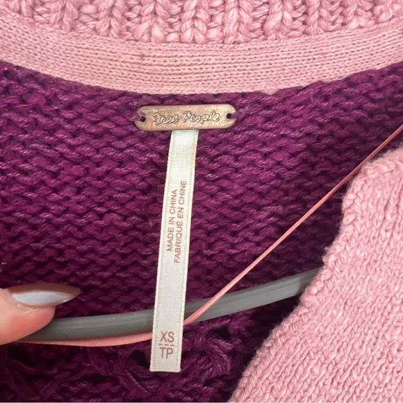 Free People Pembrook Striped Cable-Knit Collared Sweater - Picture 6 of 9